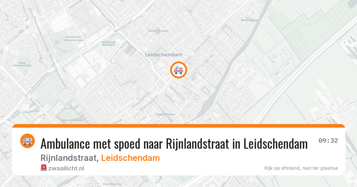 Ambulance met spoed naar Rijnlandstraat in Leidschendam — 15 jun 2026