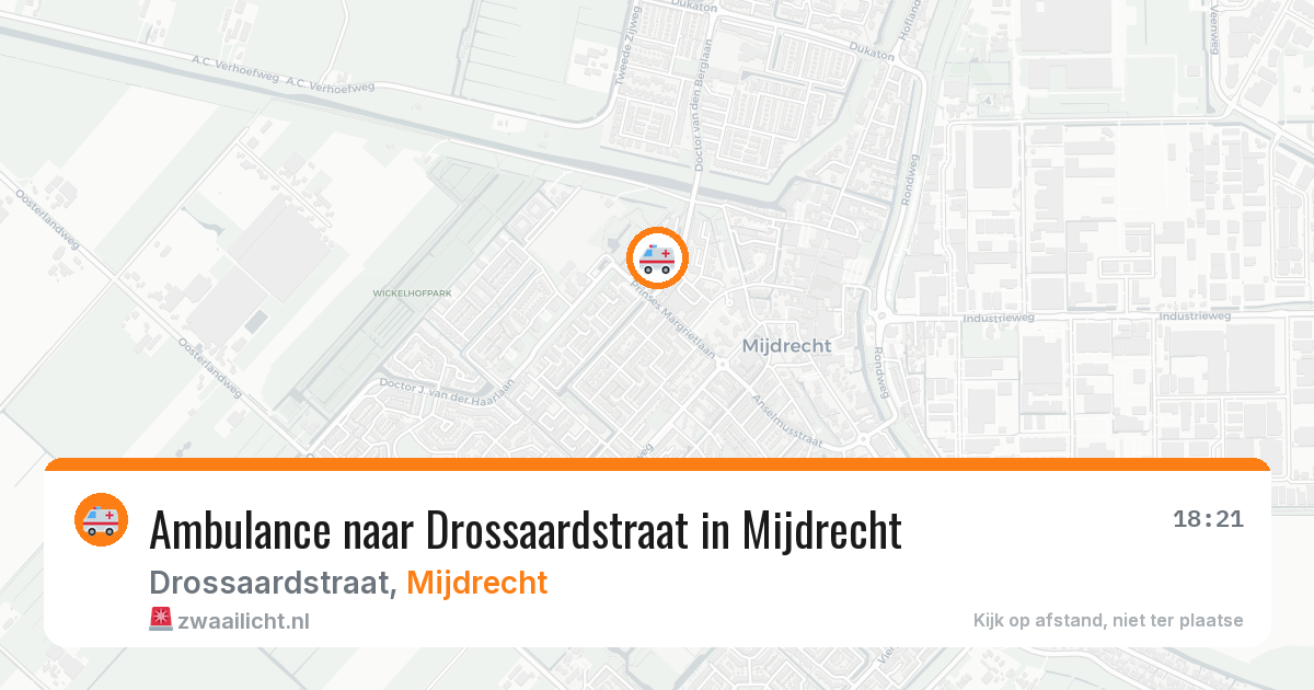 Ambulance naar Drossaardstraat in Mijdrecht — 14 aug 2026