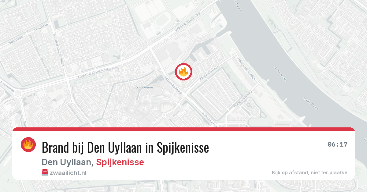 Brand bij Den Uyllaan in Spijkenisse — 10 jun 2026