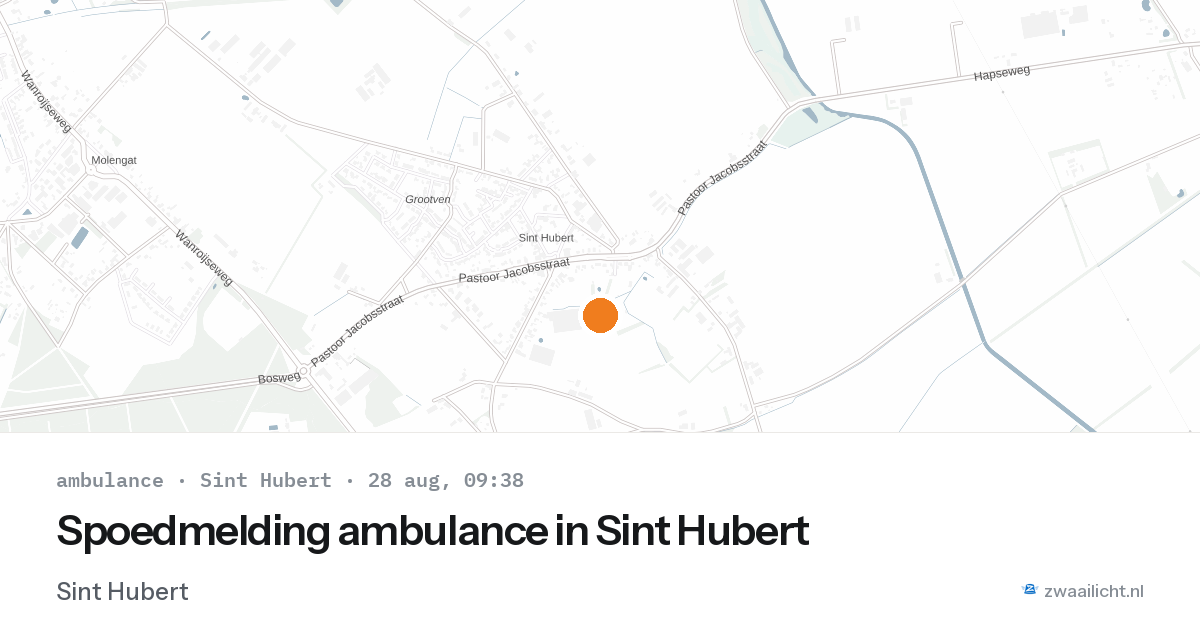 Spoedmelding ambulance in Sint Hubert — 28 aug 2026