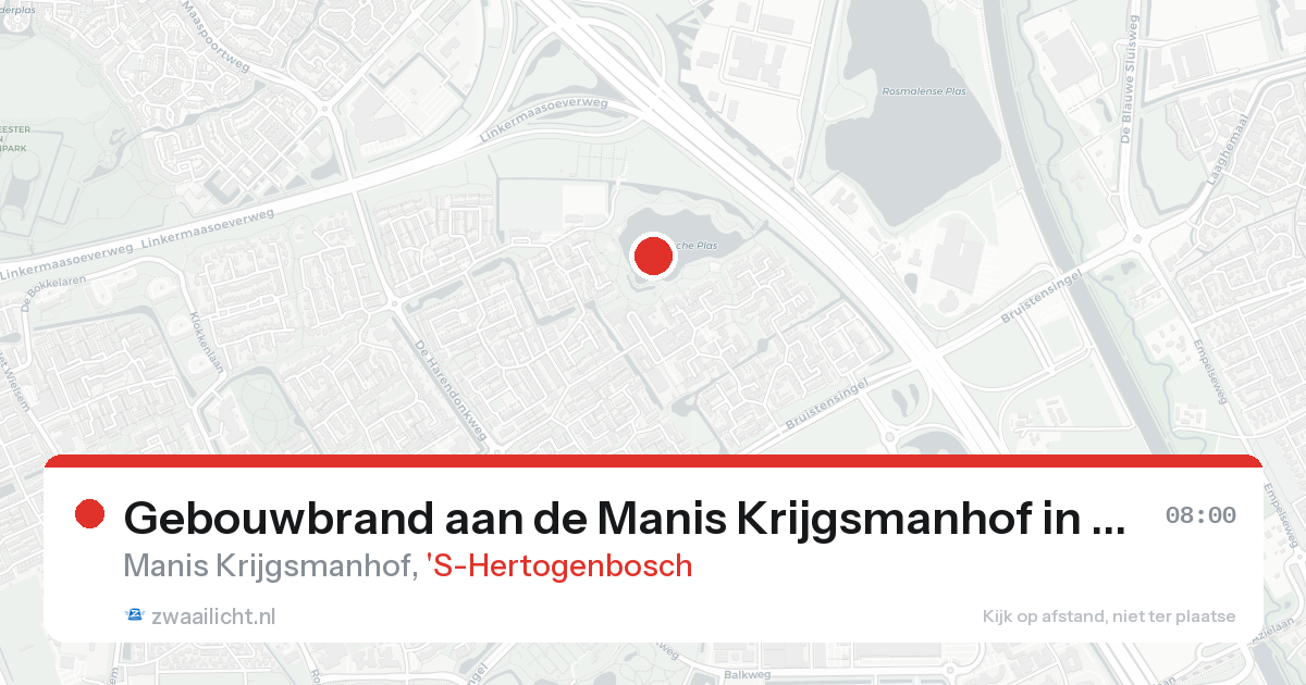 Gebouwbrand aan de Manis Krijgsmanhof in 'S-Hertogenbosch — 18 aug 2026