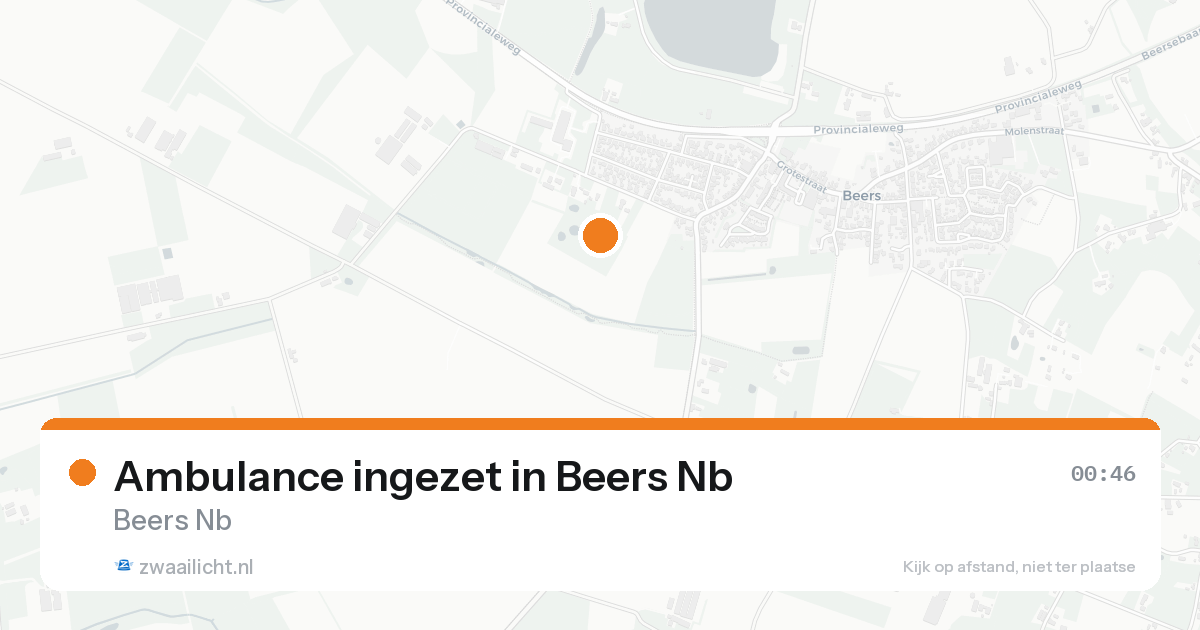 Ambulance ingezet in Beers Nb — 16 aug 2026