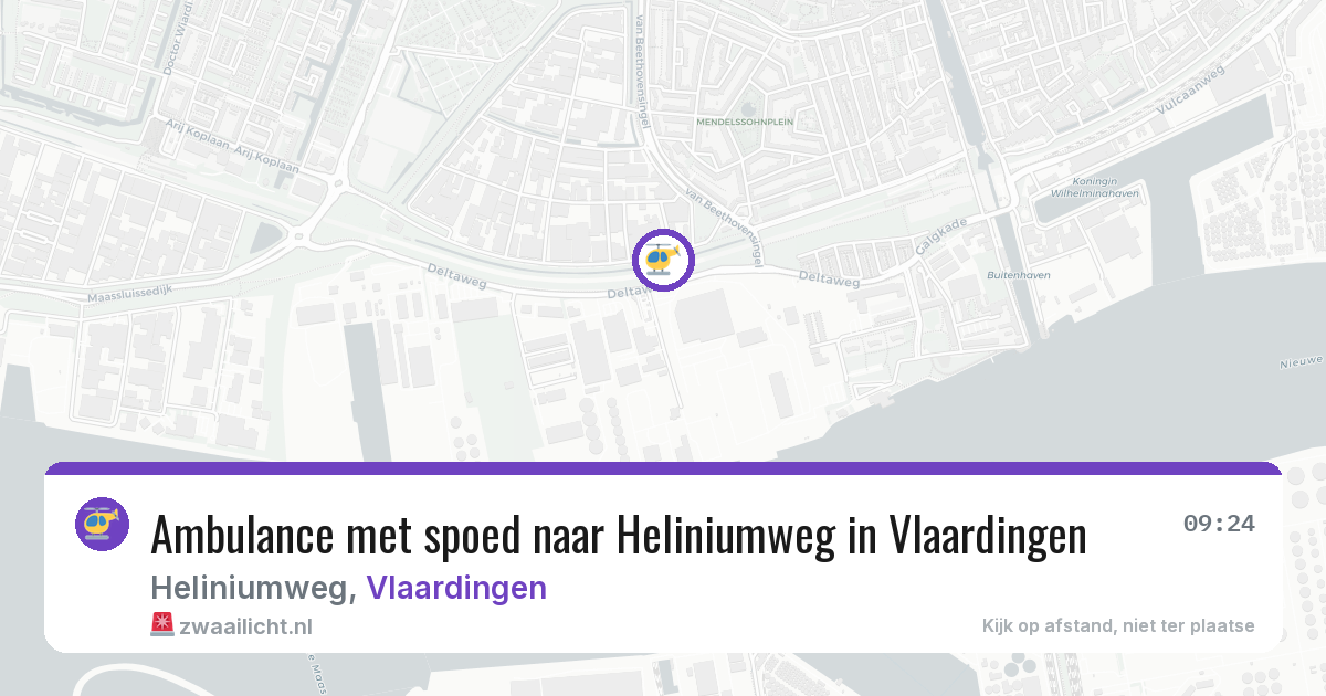 Ambulance met spoed naar Heliniumweg in Vlaardingen — 15 jun 2026