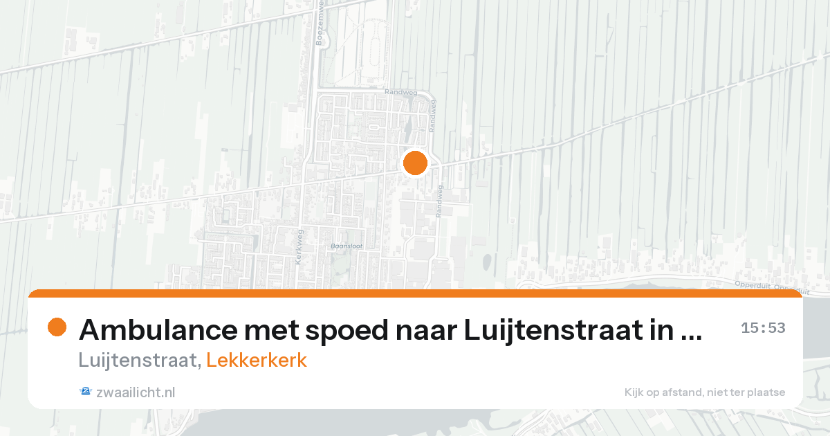 Ambulance met spoed naar Luijtenstraat in Lekkerkerk — 24 aug 2026