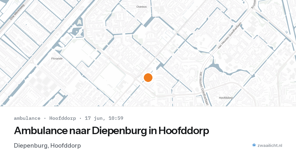 Ambulance naar Diepenburg in Hoofddorp — 17 jun 2026