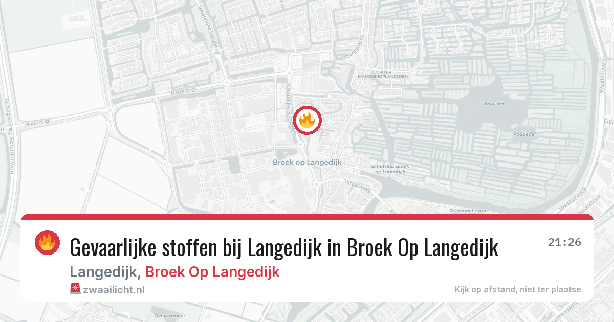 Gevaarlijke stoffen bij Langedijk in Broek Op Langedijk — 9 jun 2026