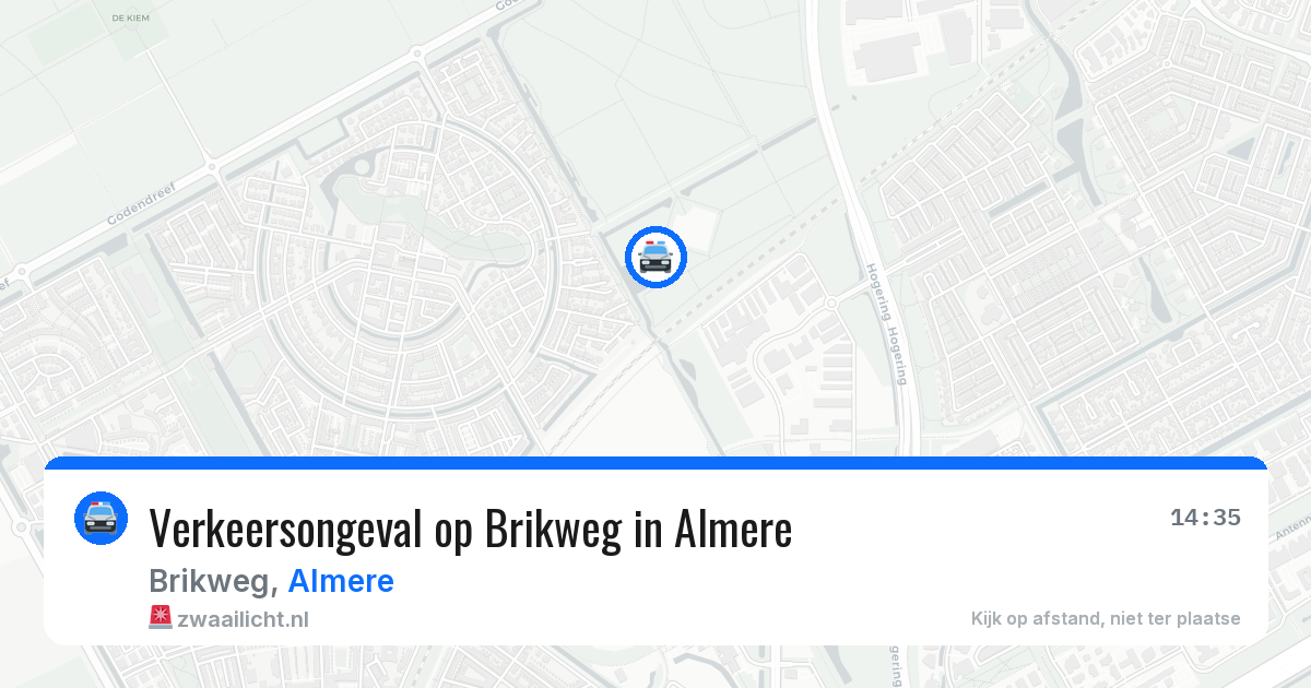 Verkeersongeval op Brikweg in Almere — 11 jul 2026
