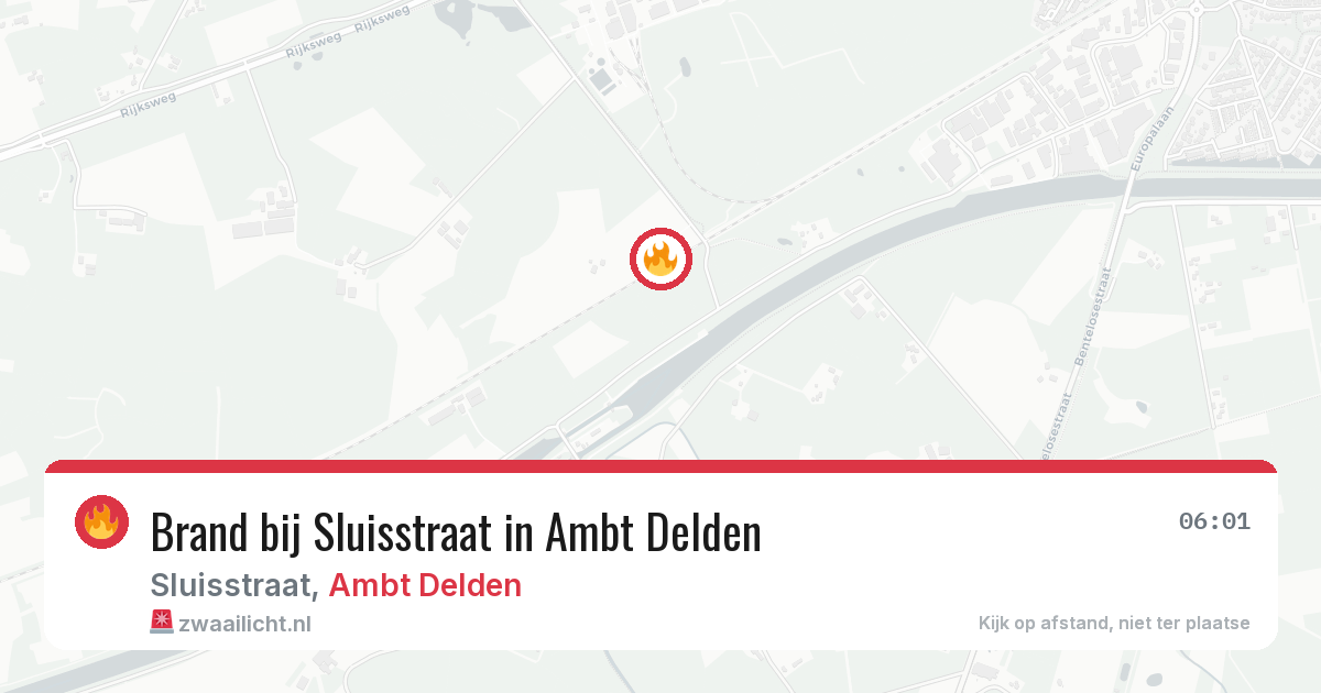 Brand bij Sluisstraat in Ambt Delden — 28 jun 2026