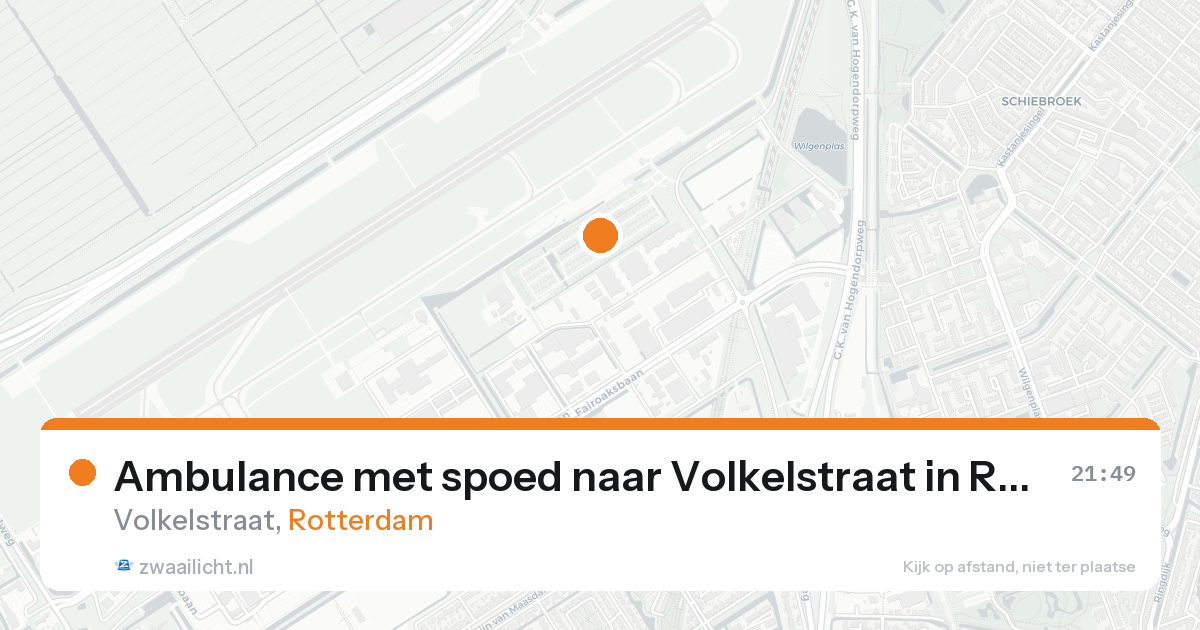 Ambulance met spoed naar Volkelstraat in Rotterdam — 22 aug 2026