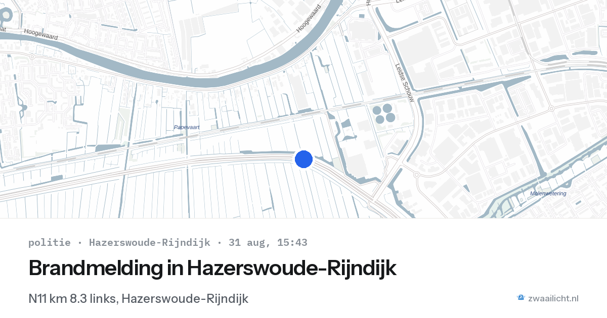 Brandmelding in Hazerswoude-Rijndijk — 31 aug 2026