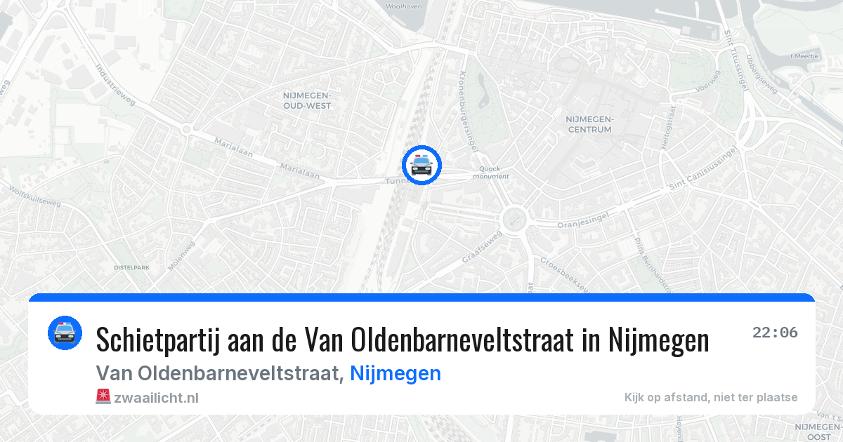 Schietpartij aan de Van Oldenbarneveltstraat in Nijmegen — 21 jul 2026