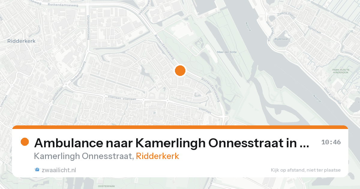Ambulance naar Kamerlingh Onnesstraat in Ridderkerk — 24 aug 2026