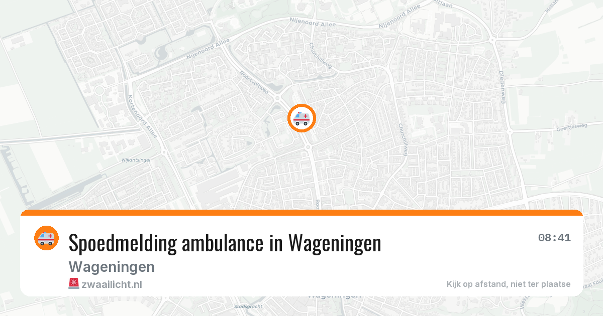 Spoedmelding ambulance in Wageningen — 11 aug 2026