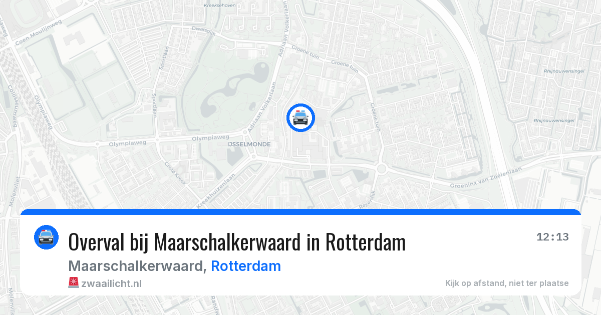 Overval bij Maarschalkerwaard in Rotterdam — 16 apr 2026