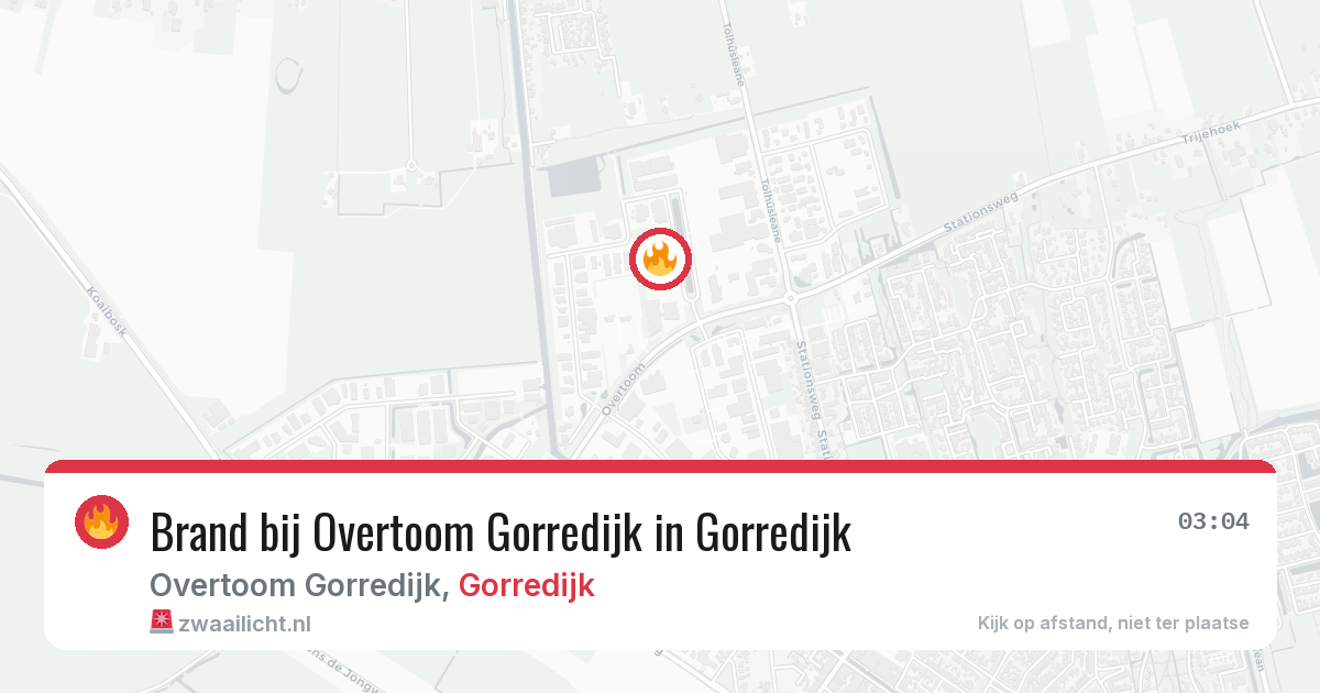 Brand bij Overtoom Gorredijk in Gorredijk — 7 aug 2026