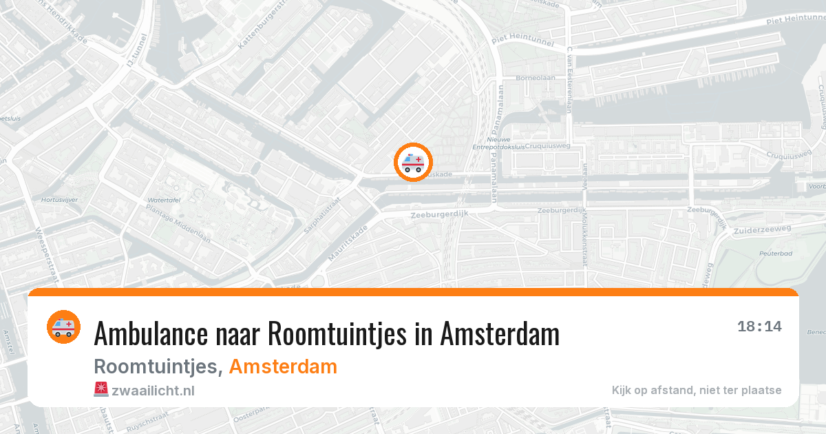 Ambulance naar Roomtuintjes in Amsterdam — 14 jun 2026