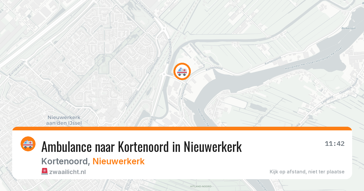 Ambulance naar Kortenoord in Nieuwerkerk — 2 jul 2026
