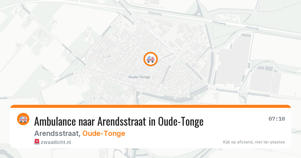 Ambulance naar Arendsstraat in Oude-Tonge — 7 mei 2026