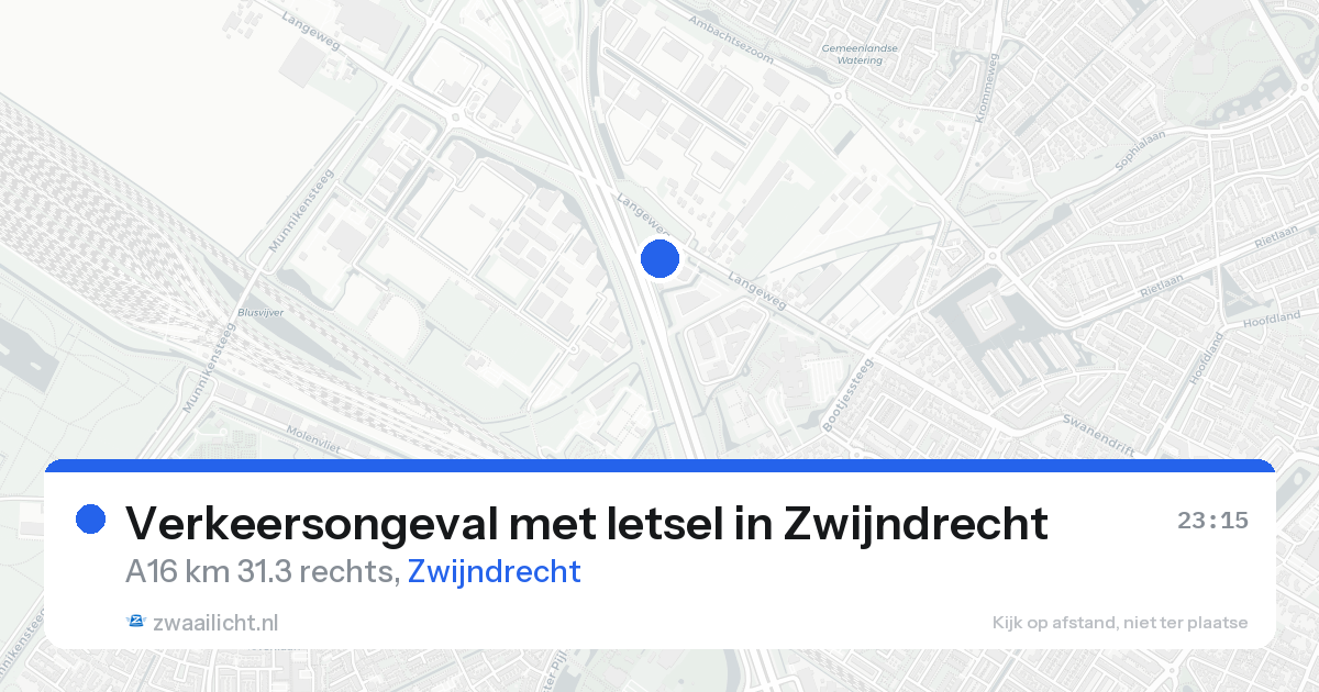 Verkeersongeval met letsel in Zwijndrecht — 24 aug 2026
