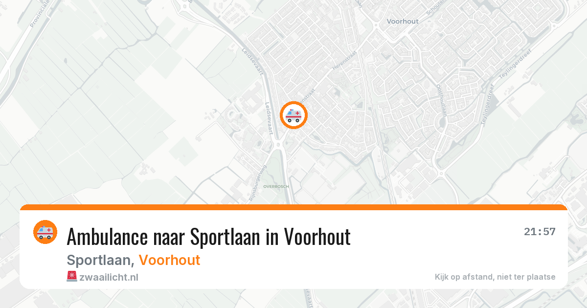 Ambulance naar Sportlaan in Voorhout — 9 apr 2026