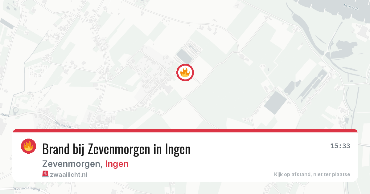 Brand bij Zevenmorgen in Ingen — 13 feb 2026