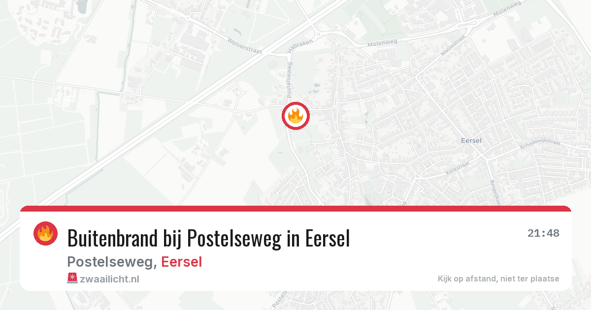 Buitenbrand bij Postelseweg in Eersel — 8 jul 2026