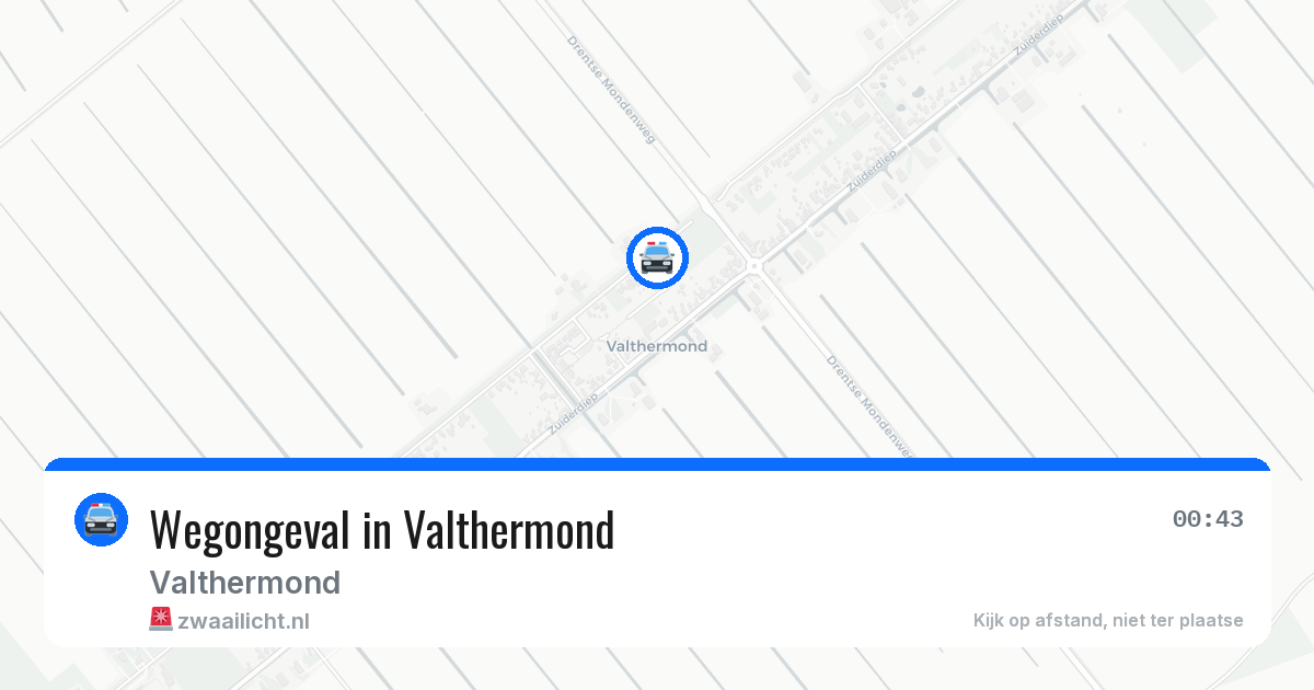 Wegongeval in Valthermond — 19 jun 2026