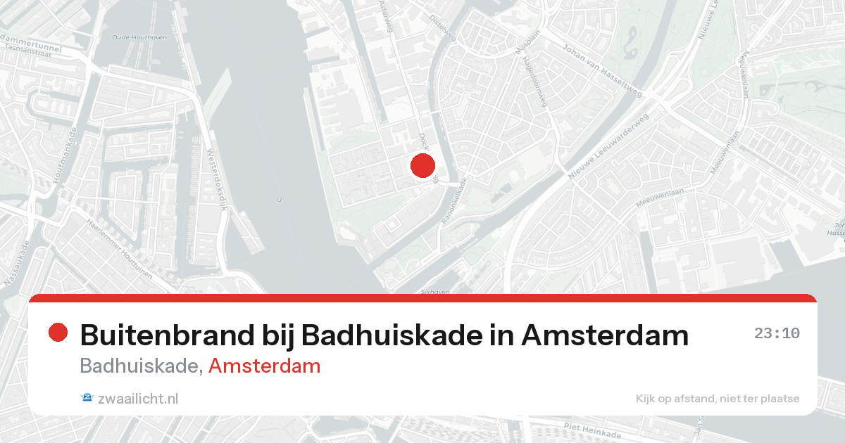 Buitenbrand bij Badhuiskade in Amsterdam — 24 aug 2026