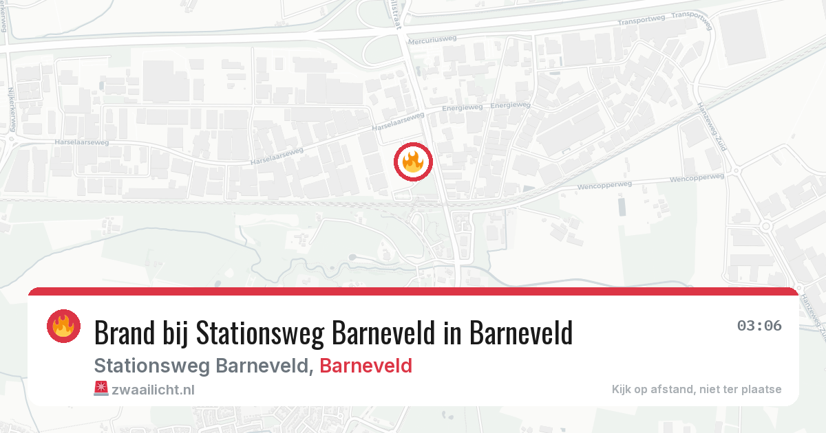 Brand bij Stationsweg Barneveld in Barneveld — 29 apr 2026