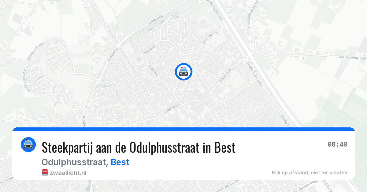 Steekpartij aan de Odulphusstraat in Best — 10 apr 2026