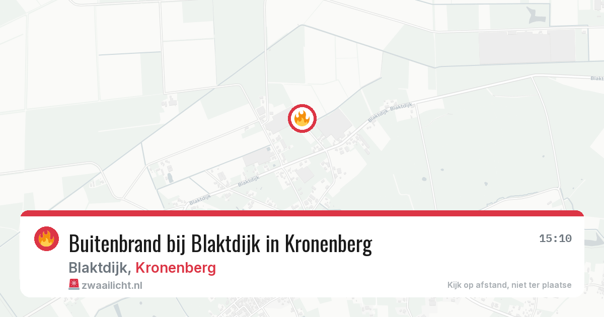 Buitenbrand bij Blaktdijk in Kronenberg — 26 mrt 2026