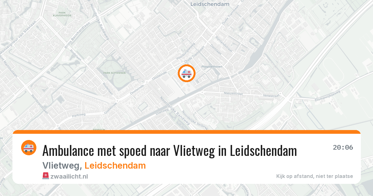Ambulance met spoed naar Vlietweg in Leidschendam — 12 jun 2026