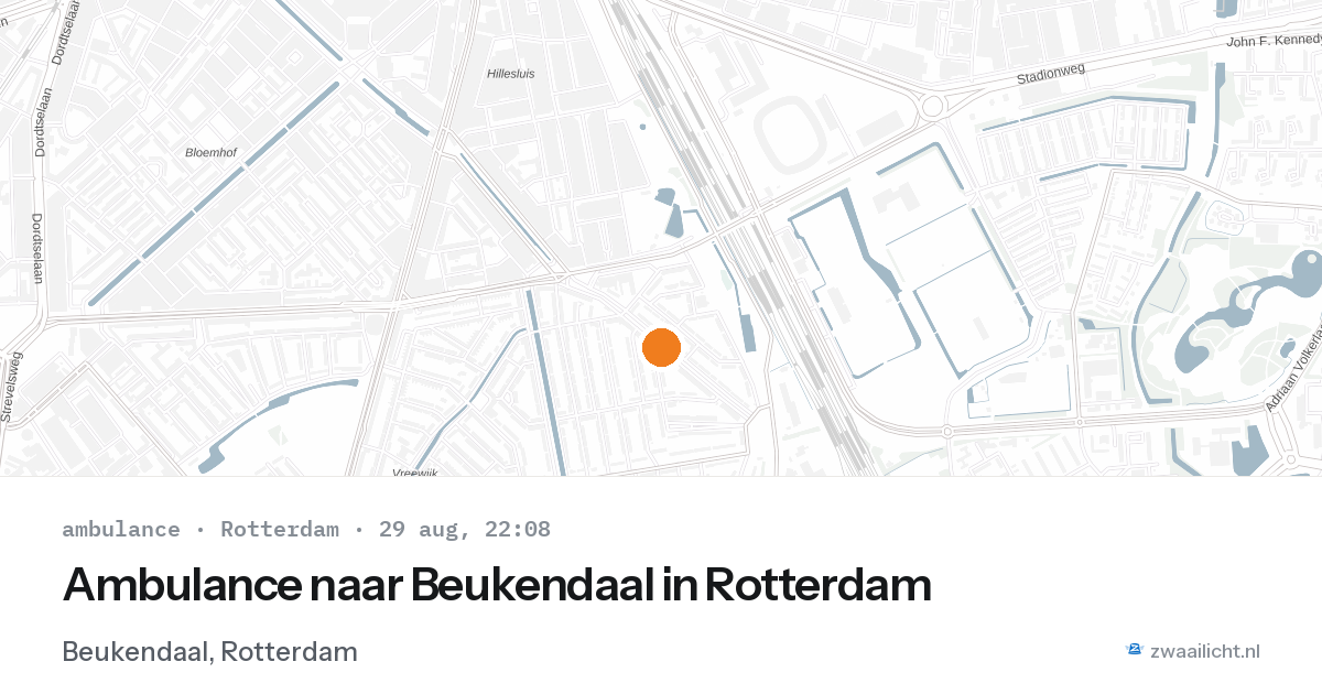 Ambulance naar Beukendaal in Rotterdam — 29 aug 2026
