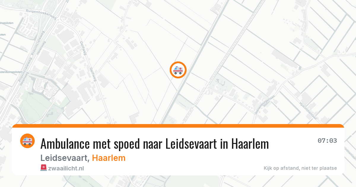 Ambulance met spoed naar Leidsevaart in Haarlem — 24 jun 2026