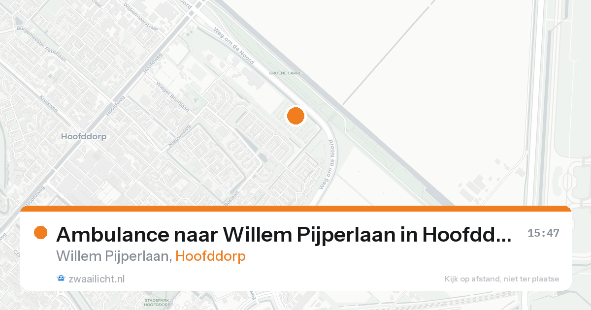 Ambulance naar Willem Pijperlaan in Hoofddorp — 18 aug 2026