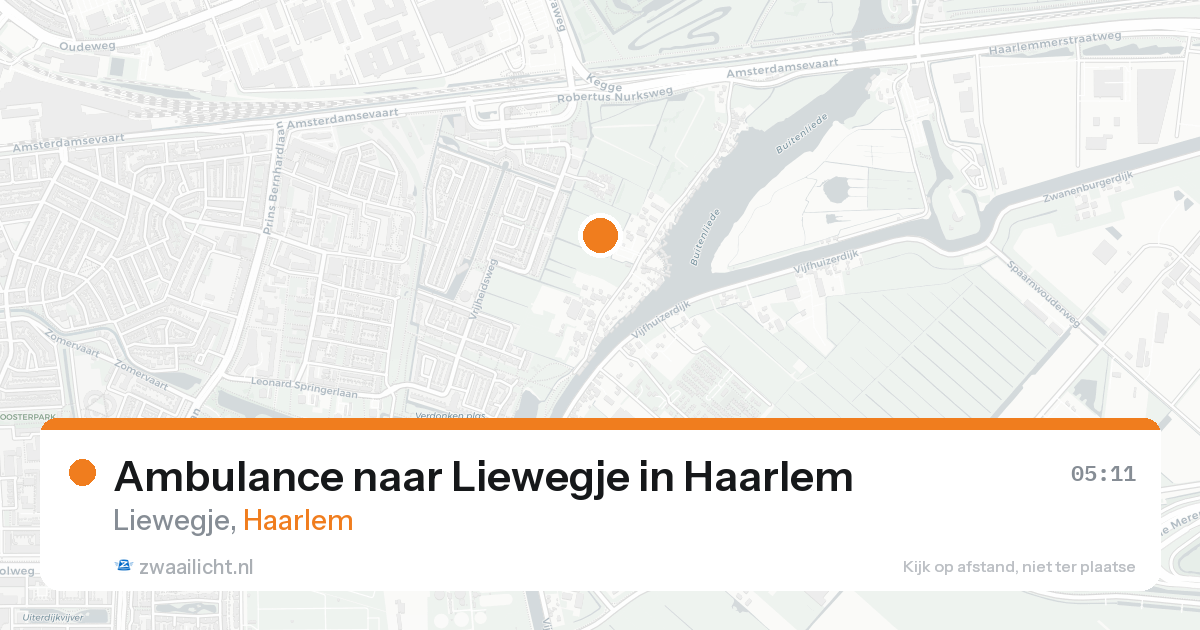 Ambulance naar Liewegje in Haarlem — 21 aug 2026