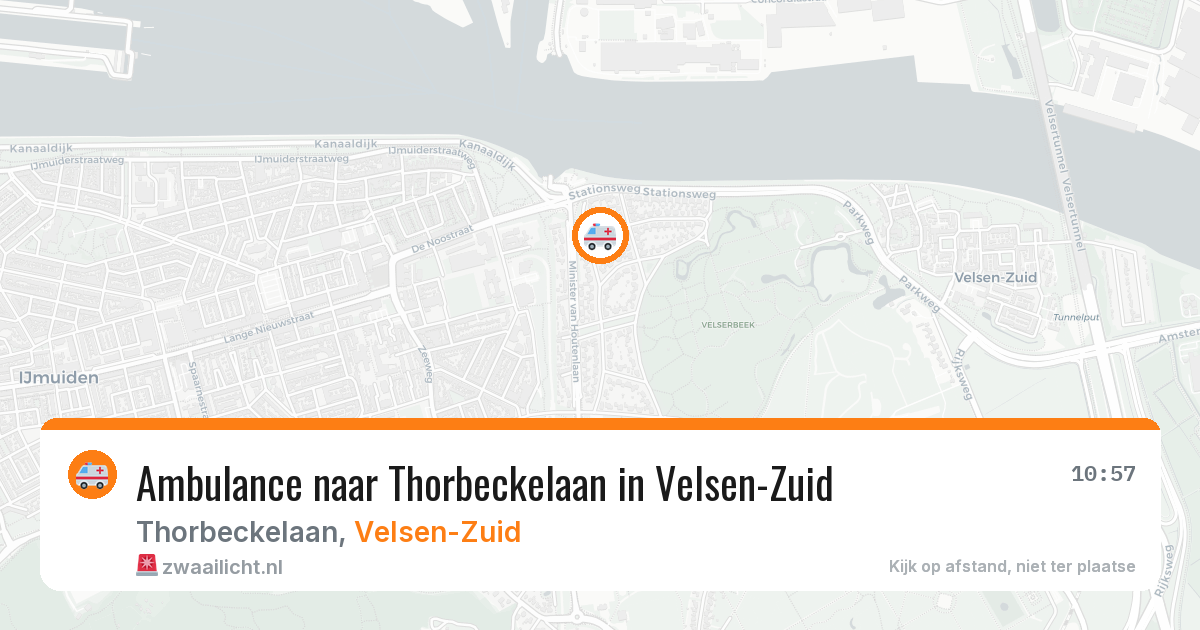 Ambulance naar Thorbeckelaan in Velsen-Zuid — 9 aug 2026