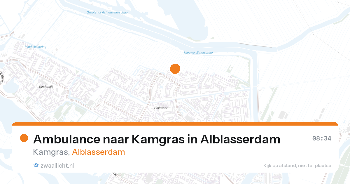 Ambulance naar Kamgras in Alblasserdam — 28 aug 2026