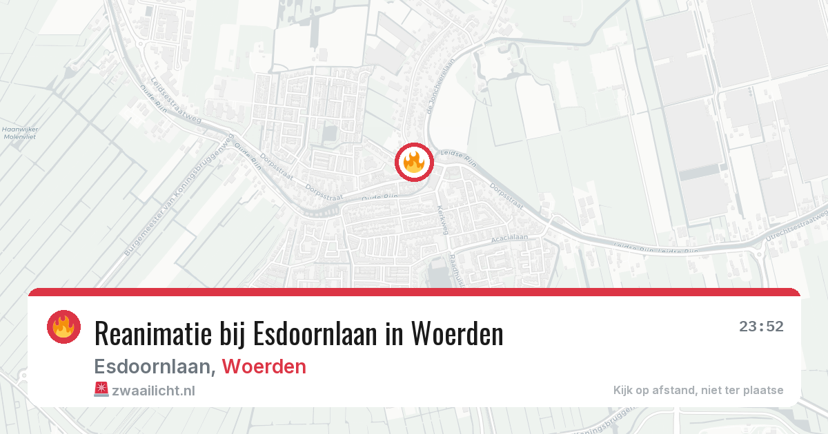 Reanimatie bij Esdoornlaan in Woerden — 1 aug 2026
