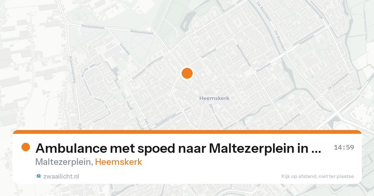 Ambulance met spoed naar Maltezerplein in Heemskerk — 18 aug 2026