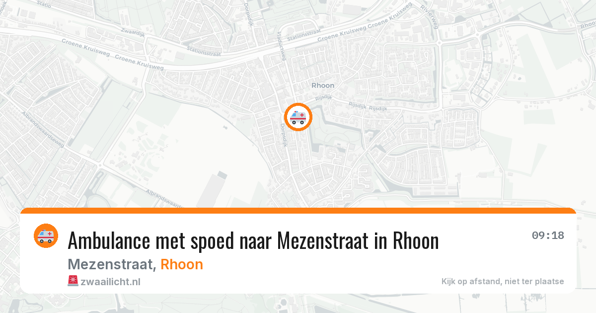 Ambulance met spoed naar Mezenstraat in Rhoon — 10 aug 2026