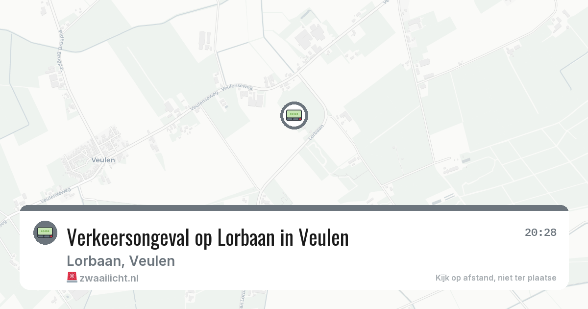 Verkeersongeval op Lorbaan in Veulen — 22 jul 2026
