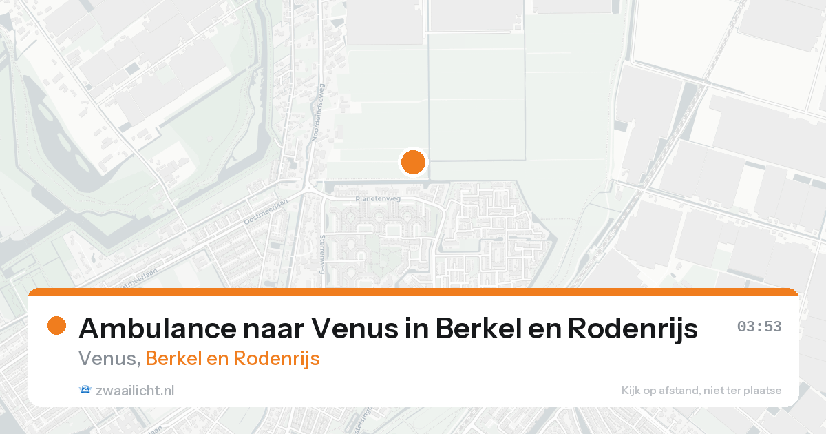 Ambulance naar Venus in Berkel en Rodenrijs — 17 aug 2026