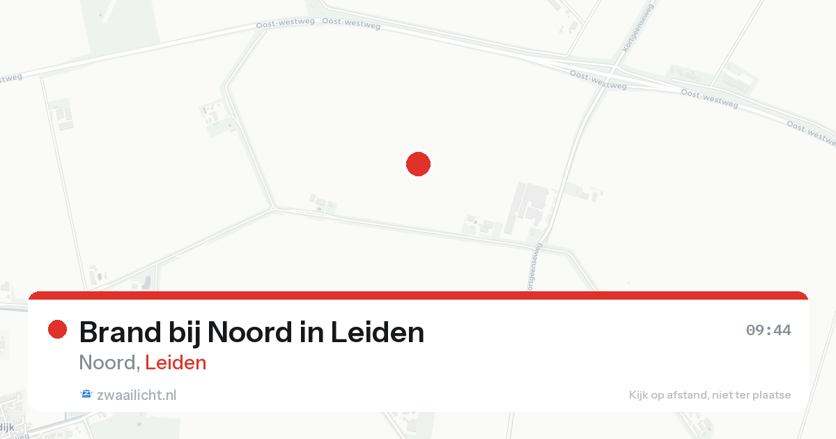 Brand bij Noord in Leiden — 20 aug 2026