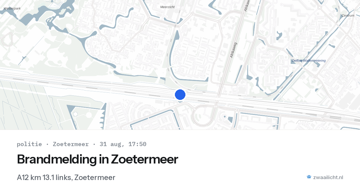 Brandmelding in Zoetermeer — 31 aug 2026