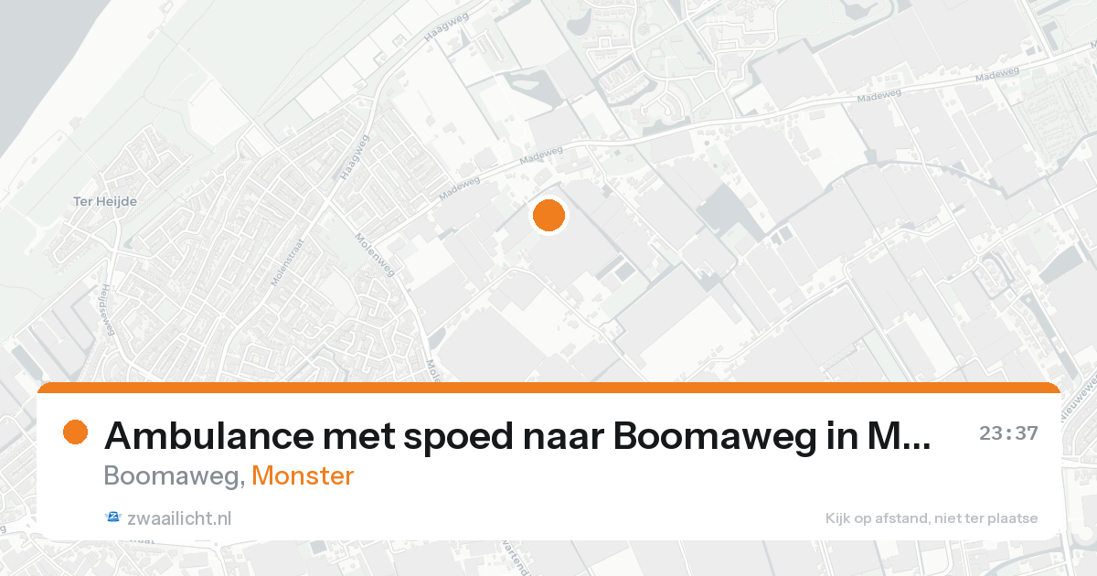 Ambulance met spoed naar Boomaweg in Monster — 22 aug 2026