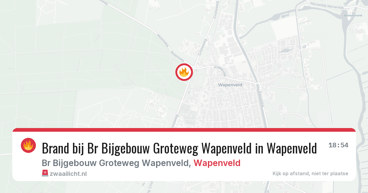 Brand bij Br Bijgebouw Groteweg Wapenveld in Wapenveld — 2 jul 2026