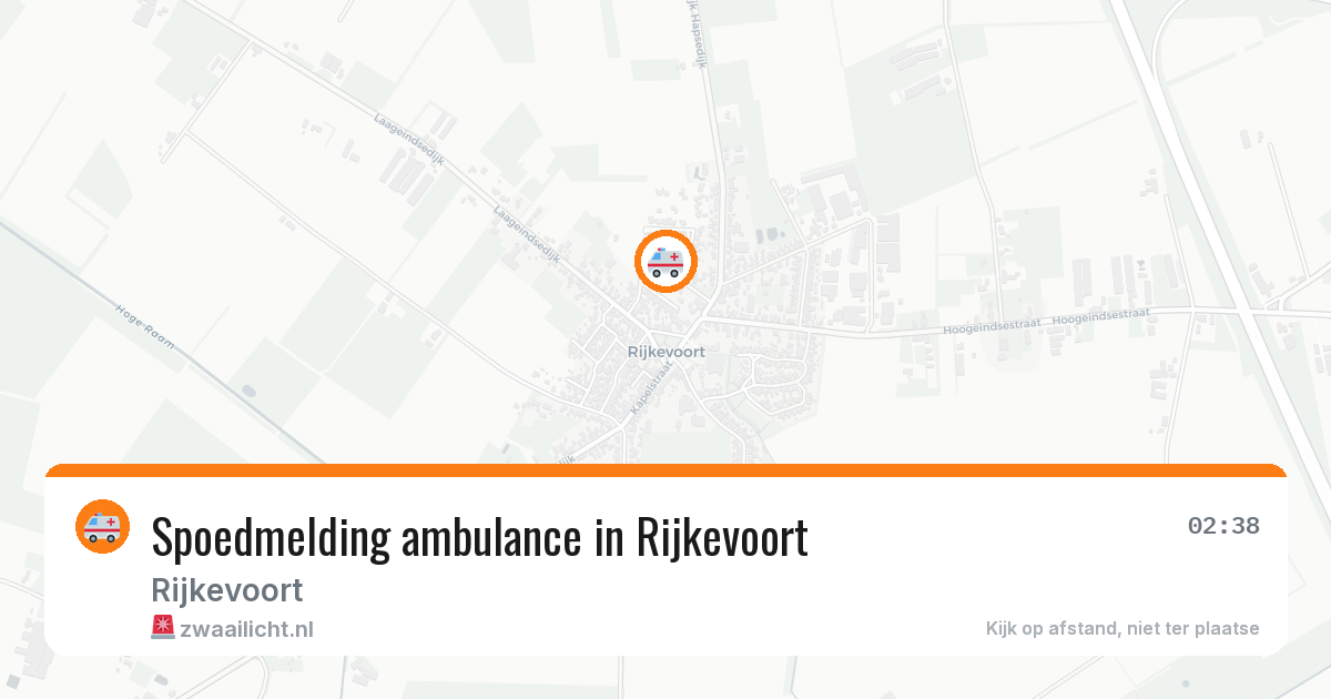 Spoedmelding ambulance in Rijkevoort — 6 aug 2026