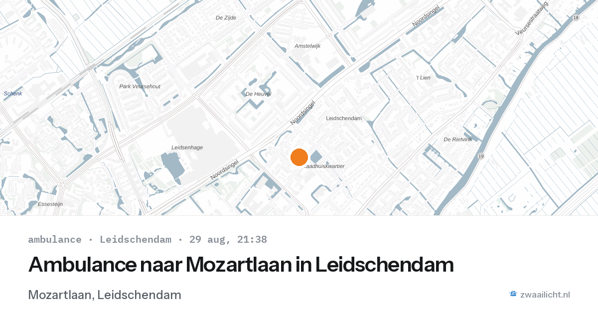 Ambulance naar Mozartlaan in Leidschendam — 29 aug 2026