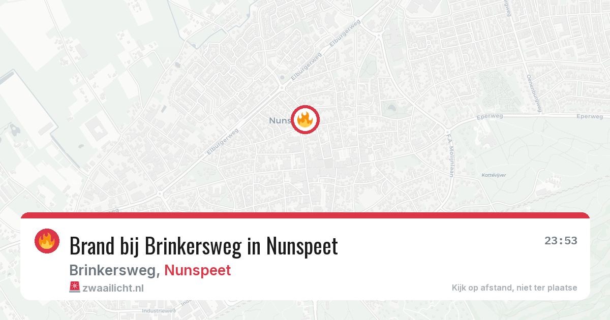Brand bij Brinkersweg in Nunspeet — 16 mei 2026